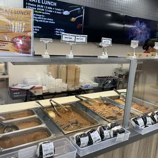 Selection of plate lunch items