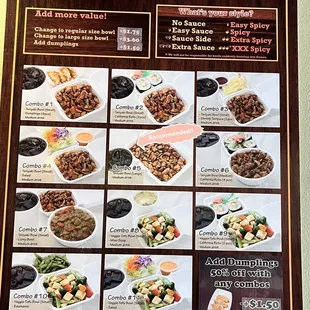 a menu for a gourmet bar