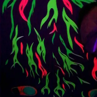 These are the Flames when they come alive at night with a  blacklight.