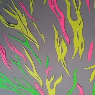 This is the neon flames on one of the headliners during the day.