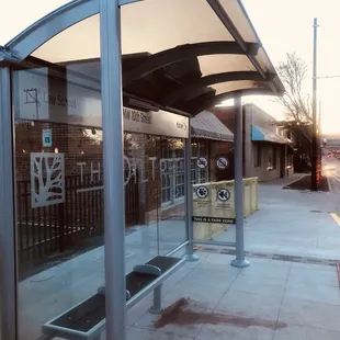 OKC Streetcar:  NW 10th Street Platform Stop Seating