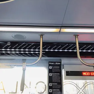 OKC Streetcar:  Streetcar (SC) Platform Stops List Inside SC