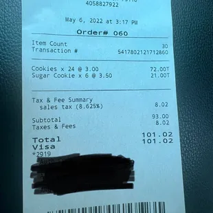 Prices I was charged