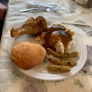 First helping of buffet.