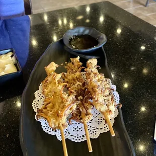 $7 DEEP FRIED SQUID TENTACLES - served with a sweet dipping sauce. Really good! Must try.