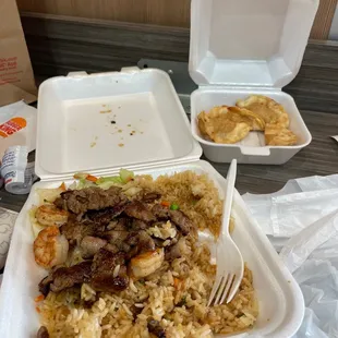 Beef and Shrimp Teriyaki Gyoza