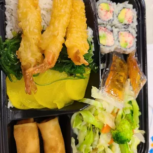 Shrimp tempura bento plate