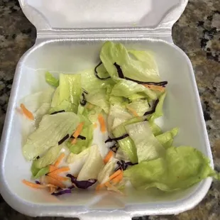 This my sample size salad I paid $15 for