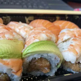 a variety of sushi