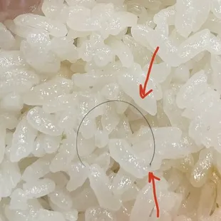 Hair! And there was still more buried in the rice. It just kept pulling out and was about 2&quot; in length.