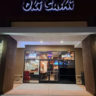 Outside the restaurant