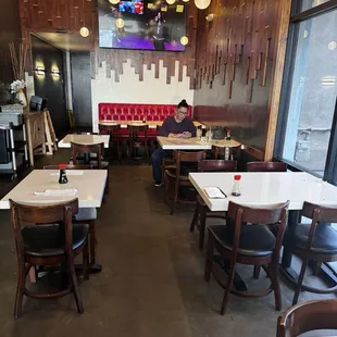 Inside restaurant