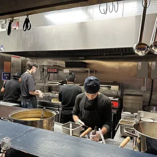 Open kitchen at the counter