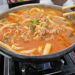 Spicy beef udon