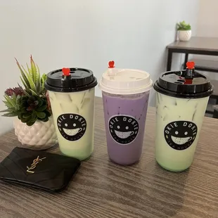 Mung Bean Pandan Milk Tea Ube Taro Milk Tea