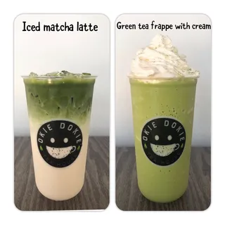 Green Tea Frappe with Cream