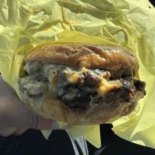 Juicy cheesy burger