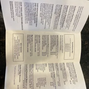 Up to date menu for okie dokie smokehouse February 2023