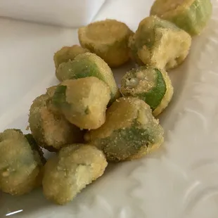 Lightly breaded fried okra