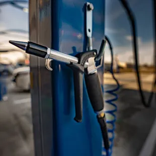 Okie Express' vacuum bays include air compressors to get those crumbs form hard-to-reach spots. FREE with every wash!