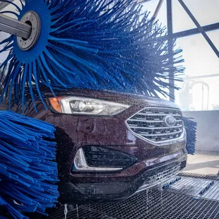 Okie Express uses high-quality microfiber soft cloth and foam material within our wash tunnels that are effective to remove dirt yet gentle.