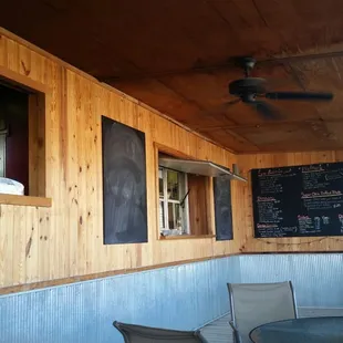 a table and chairs