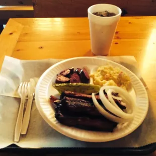 Before I doused this entire plate with Okie Joes BBQ sauce.