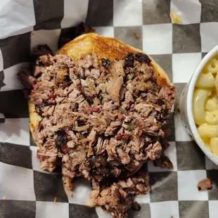 The chopped brisket sandwich