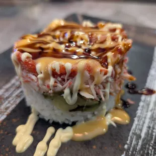 Ahi tuna tower.