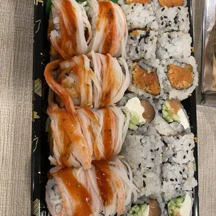 Spicy Girl Roll, Philadelphia Roll(8), Spicy Tuna Roll(8)