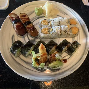 1. Eggplant Sushi 18. 8 Piece Crunch Spicy Scallop Roll 14. 8 Piece Shrimp Tempura Roll