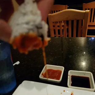 what the hell is this hanging from my sushi???