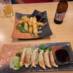 Fried goza and shrimp tempura delicious!