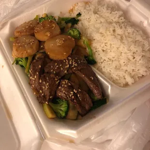 Hibachi ribeye with scallop