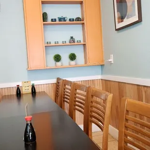 interior, sushi and sashimi
