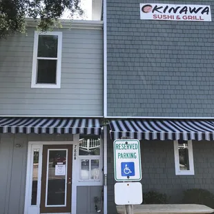 the front of the restaurant