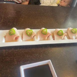 Spicy yellowtail appetizer