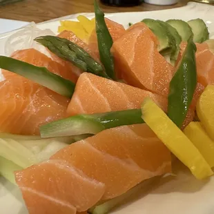 Salmon sashimi