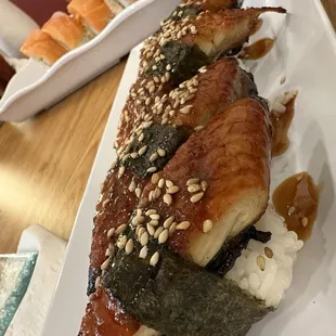 Eel Nigiri - crispy perfection