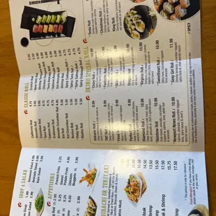 the menu