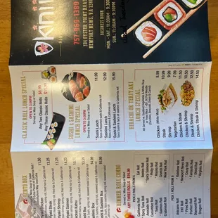 the menu