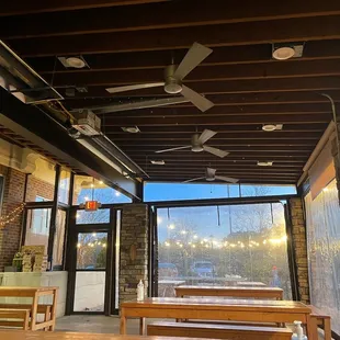 Heated, covered patio