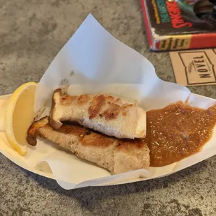 Pop-up @ Novel Brewing - Niku Maki - meat wrapped trumpet mushrooms