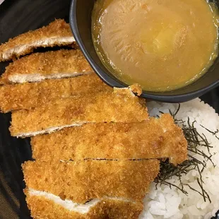 Chicken katsu with curry