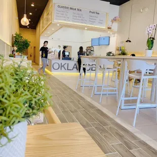 the interior of a coffee shop