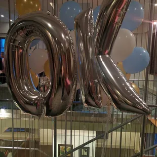 a large number of balloons