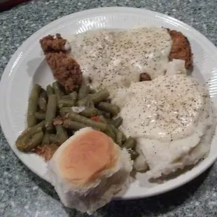 a plate of food on a table