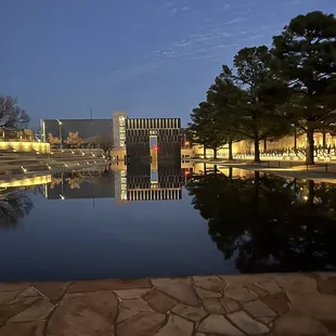 Reflecting pool at sundown