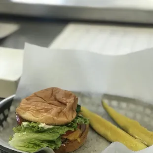 smash burger and cheese quesadilla