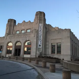 the front of the building